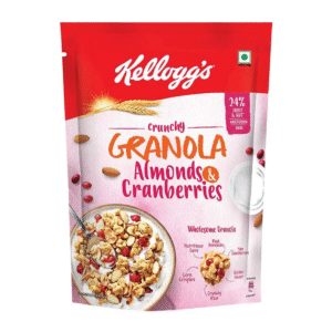 KELLOGGS CRUNCHY GRANOLA ALMONDS & CRANBREEIES
