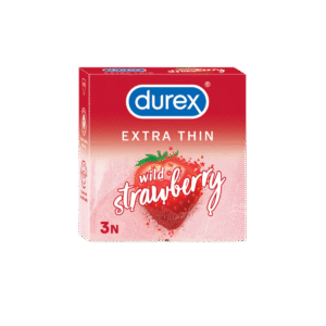 DUREX STRAWBERRY EXTRA THIN CONDOM 3PC