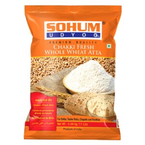SOHUM UDYOG CHAKKI FRESH WHOLE WHEAT ATTA, 5.4 KG